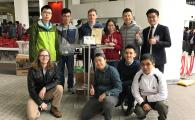 The HKUST team, which included HKUST and University of Iowa students, were supervised by Prof Robin Ma (2nd from right, back row), Department of Mechanical & Aerospace Engineering, HKUST, and Dr Matias Perret (3rd from left, back row), Department of Mechanical Engineering, UIowa.	