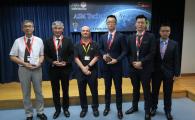 (From left) Prof Michael Wang, Prof Lilong Cai, Dr Gary Peter Widdowson (Vice President, Technology, ASMPT), Chenxi Feng, Alexander Yu Tse and Chunli Jiang