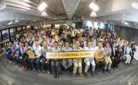 Nearly 170 HKUST Engineering alumni, faculty and staff gather together at Summer Social Mixer at a co-working space in Kwun Tong	