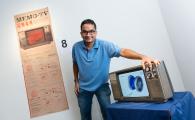 Urvil Sheth and the MemoTV he developed with his teammates in the Design Thinking course.