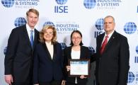 Alumna Prof Yanting Li (second right) represented the team to receive the award at the IISE Annual Conference & Expo 2018 on May 19-22 in Florida, US.	