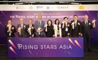 Guests officiate at the opening ceremony: (from left) Prof. CHEN Wen-Chang, Dean of Engineering of NTU; Prof. CHUA Kee-Chaing, Dean of Engineering of NUS; Prof. Tim CHENG, Dean of Engineering of HKUST; HKUST President Prof. Wei SHYY; Ms. Teresa CHENG Yeuk-Wah, Secretary for Justice; Prof. Sabrina LIN, Vice-President for Institutional Advancement of HKUST; Prof. Tatsuya OKUBO, Dean of Engineering of UTokyo; Prof. CHAR Kookheon, Dean of Engineering of SNU; and Prof. Mark HOFFMAN, Dean of Engineering of UNSW S