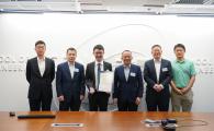 (From left) Head of CBE Department Prof. Hsing I-Ming, Chair of Engineering Research Committee Prof. Nevin Zhang, awardee Dr. Zhu Shangqian, Dean of Engineering Prof. Tim Cheng, Associate Dean of Engineering (Research & Graduate Studies) Prof. Richard So, and Prof. Minhua Shao, advisor of Dr. Zhu