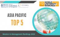 Master in Management Rankings - Asia Pacific Top 5