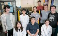 Prof. Kevin J. Chen (front middle), Professor of HKUST’s Department of Electronic and Computer Engineering, and his team that developed this work.