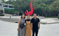 Pictured with her parents, Electronic and Computer Engineering PhD student Sarah Feng Shuo (center) has been enamored with electronics since childhood and is now determined to pursue her passion for integrated circuit (IC) design.