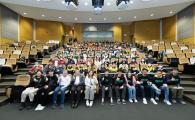 Dean of Engineering Prof. Hong K. Lo (front row, fourth left) and Director of Center for Global & Community Engagement Prof. Tim Woo (front row, third left) led the way with an engaging introduction, extending a warm welcome to all participants on STEAM Day.