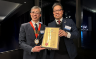 Dean of Engineering Ir Prof. Hong K. Lo, JP (right) was presented with a certificate by Ir Dr. Alex Chan Siu-Kun Chan, President of the Hong Kong Academy of Engineering, at the induction ceremony on January 20, 2025.