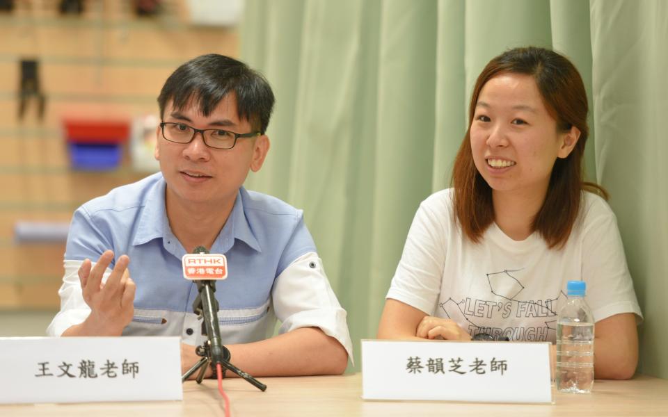 Mr Wong (left), teacher from Po Leung Kuk Horizon East Primary School said , ‘I am pleased that our students had the opportunity to cooperate and solved problems together with others. Most importantly, they learnt to respect and show acceptance towards others.’