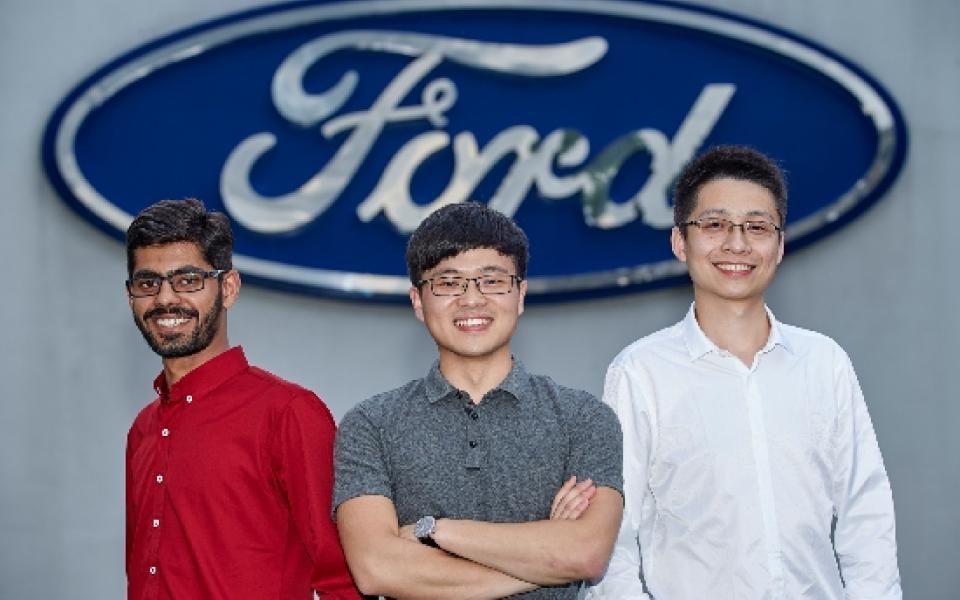 Students from HKUST’s School of Engineering visited the Ford Thailand Manufacturing plant in Rayong (From left: VIRK Umar Siddique, YANG Zhou, LI Luyu) 