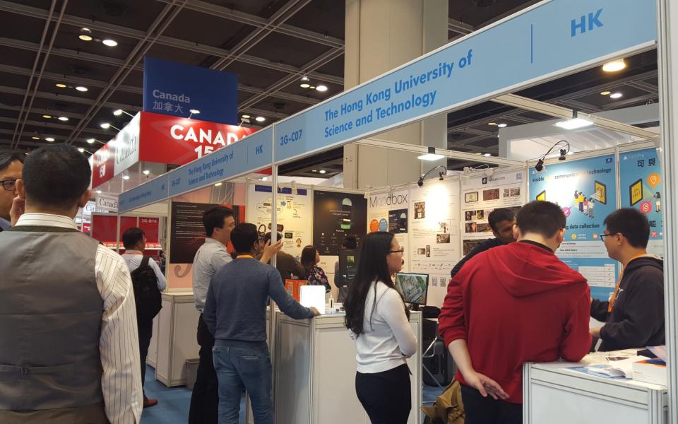 Snapshot of the booths of HKUST startups