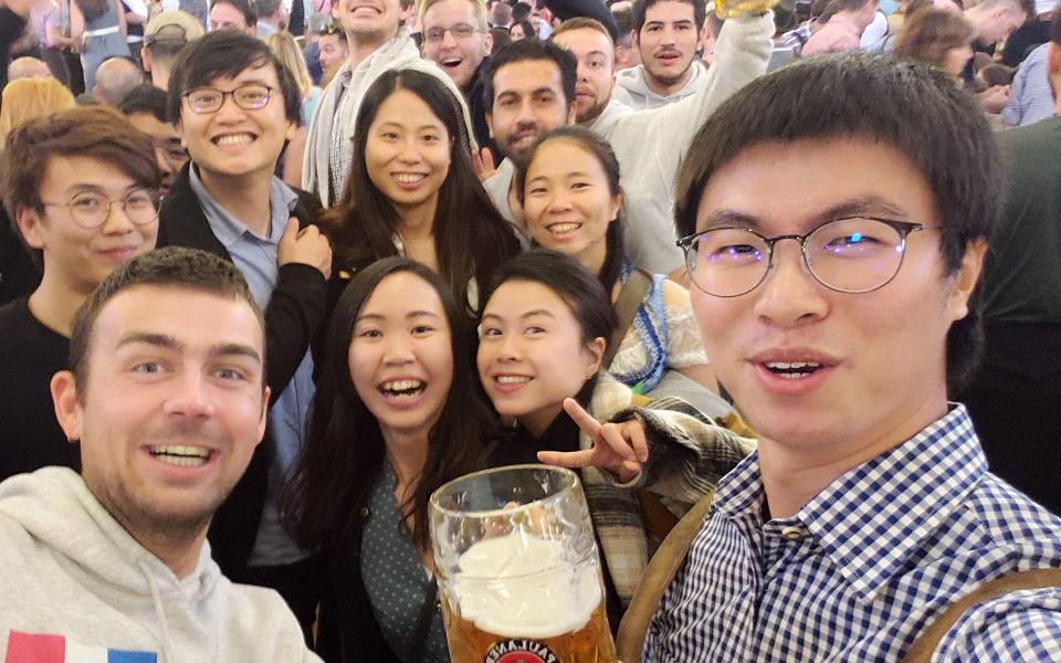 Stephen (first right) had great fun with his friends at “Oktoberfest”, a world-renowned mega festival in Germany. 