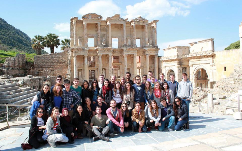 Stephen (second row, third left) had eye-opening experiences during his exchange in Turkey and treasures his encounters with students from around the world.