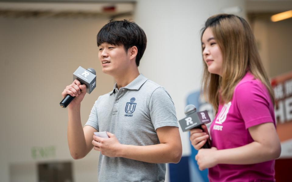 David served as an emcee in an activity.