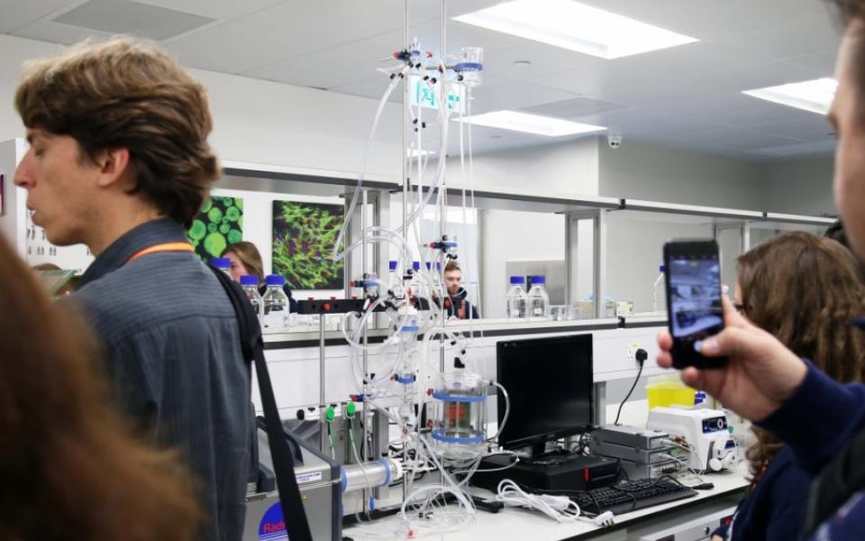 Students visited biotech startups at the Hong Kong Science and Technology Parks