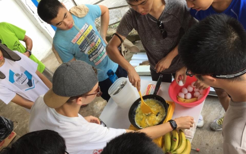 Students made their own breakfast