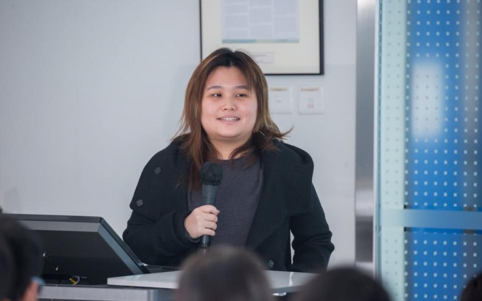 Ms Julianna KO, T&M-DDP graduate, shared why T&M-DDP was a good choice for people who were interested in both technology and business and how the program equipped her to establish her own startup