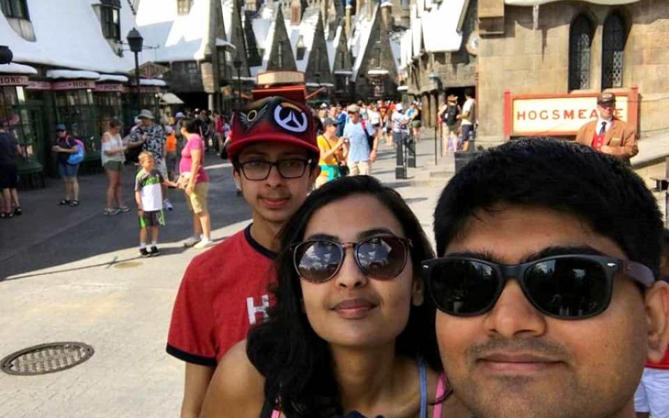 Yash (left) visited different places and attractions at the United States with friends