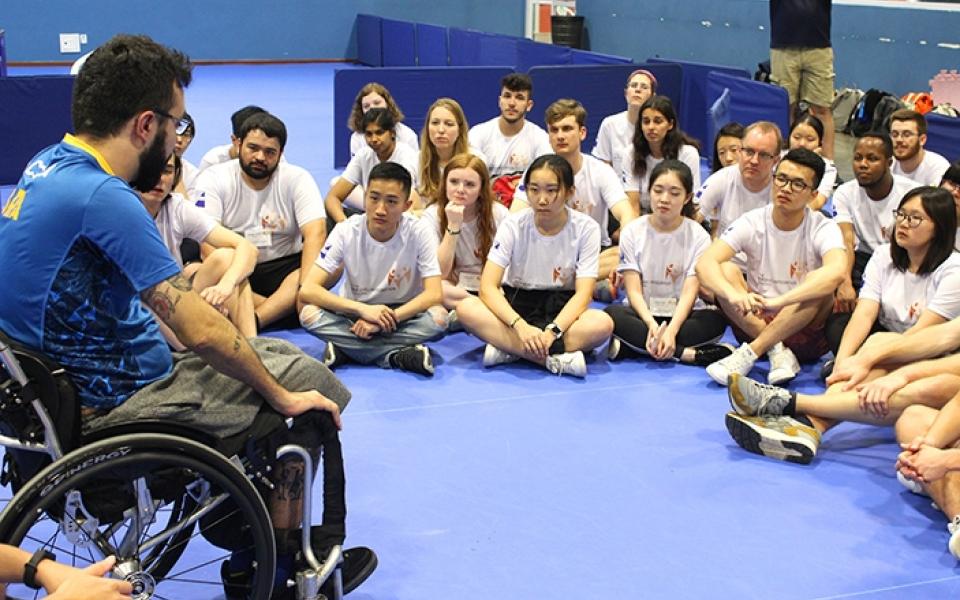 Students visited Paralympic Training Center to understand the needs and difficulties faced by people with disabilities