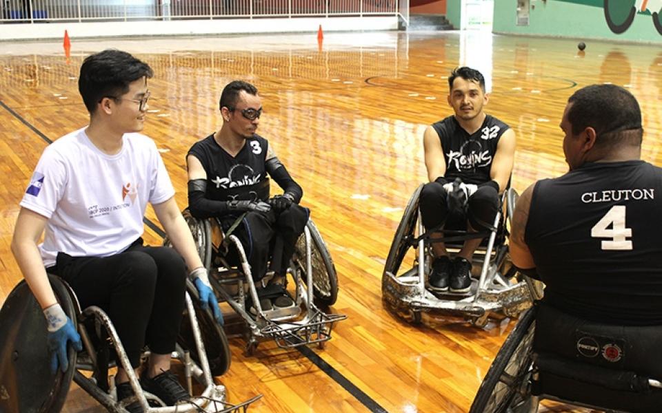 Students visited Paralympic Training Center to understand the needs and difficulties faced by people with disabilities