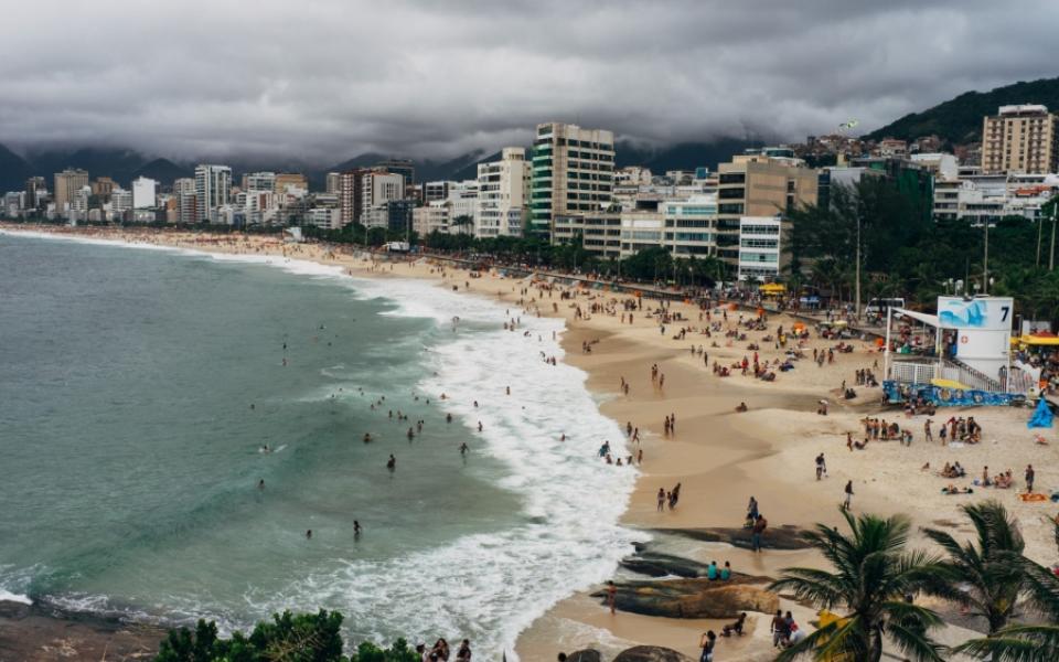 Beautiful beach at Rio de Janeiro