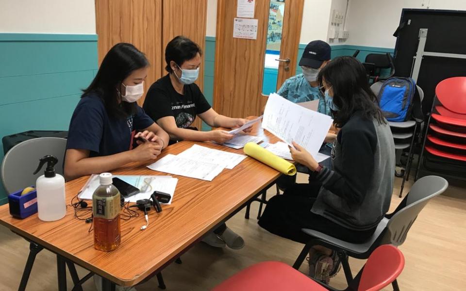 A long-time volunteer, Carina (left) has worked with various NGOs since secondary school and carried on at HKUST.