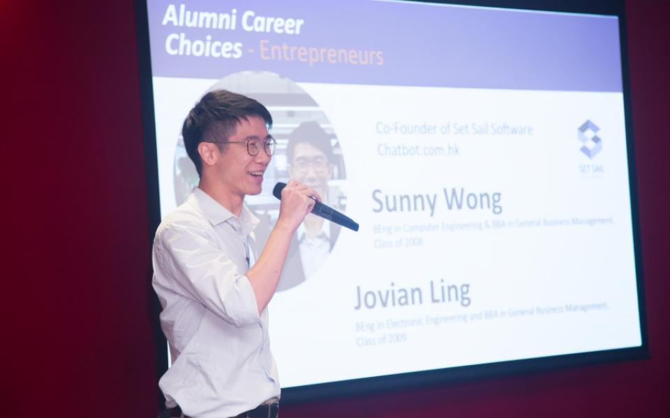 Mr. Sunny WONG, alumnus of T&M-DDP shared about his learning experience and the path in founding his own business after graduation