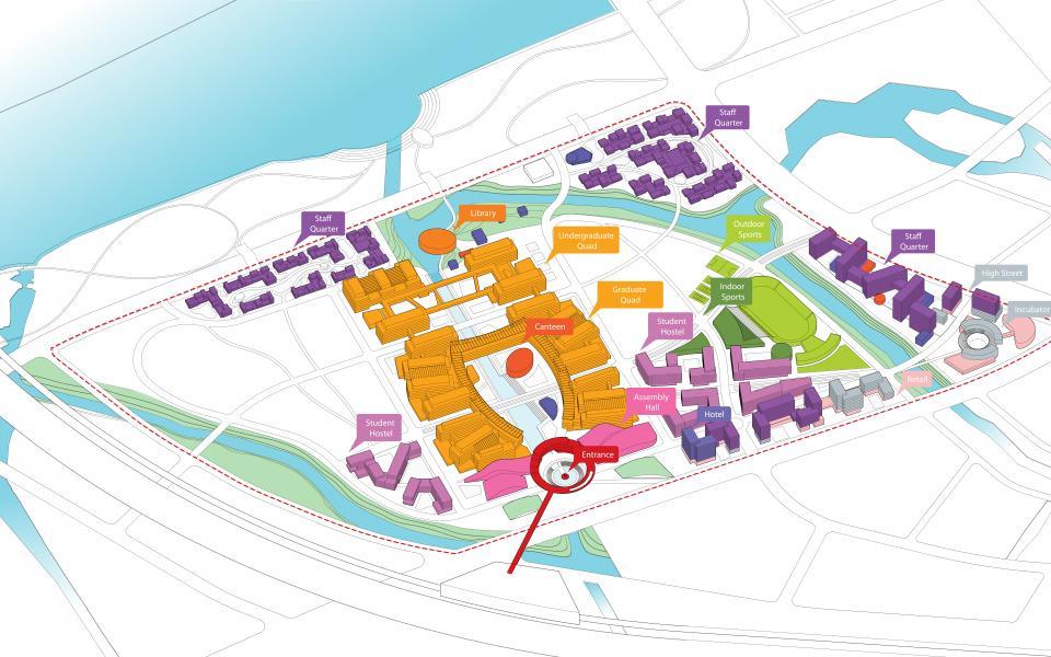 Proposed masterplan of HKUST (GZ). Photo credit: KPF