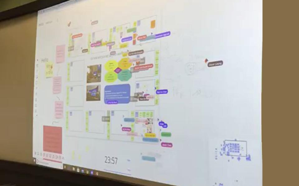 A collaborative whiteboard software platform generates opportunities for interactivity and teamwork among students learning online for the Engineering Solutions to Grand Challenges of the 21st Century, a course that relies heavily on participation in class.