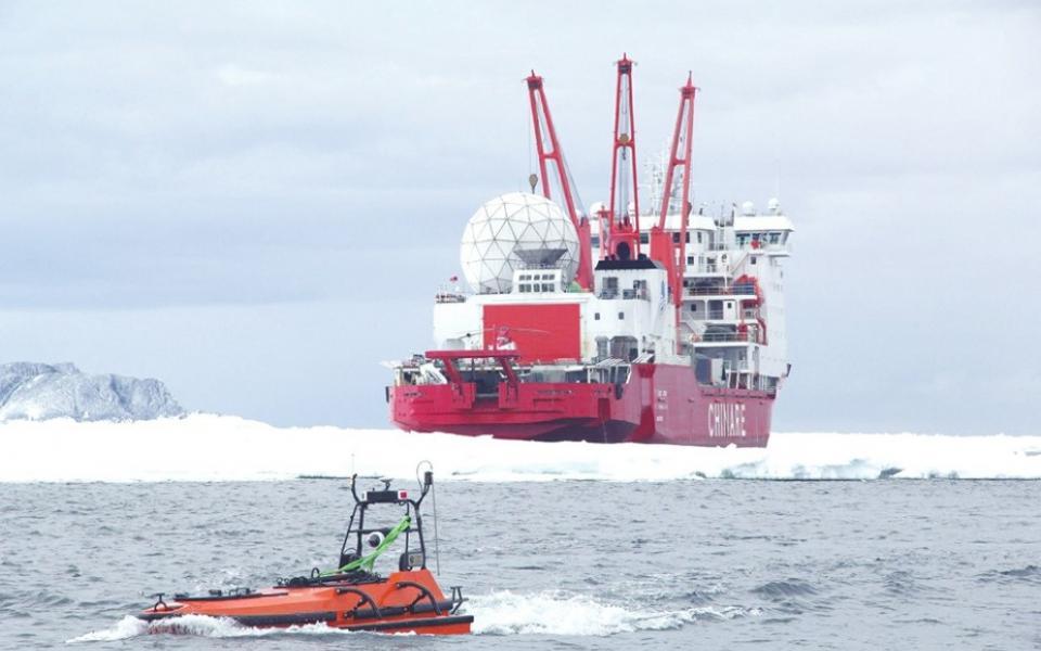Yunzhou’s unmanned ship joined Chinese research vessel Xuelong for the Antarctic scientific expedition to carry out survey duties.