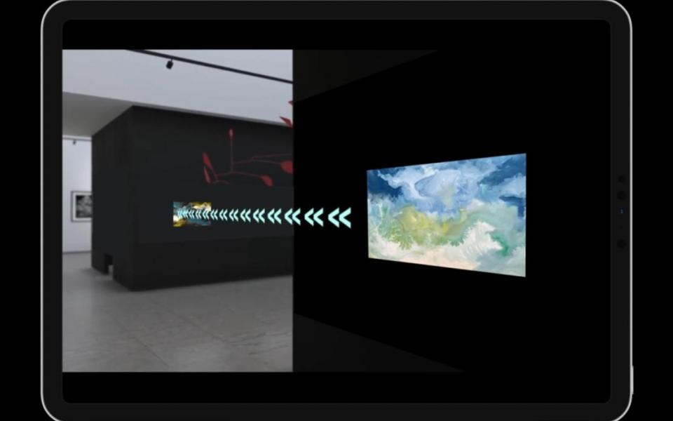 The CMA research team has designed a system to provide hall route guidance in museum exhibitions using AR tour signs.