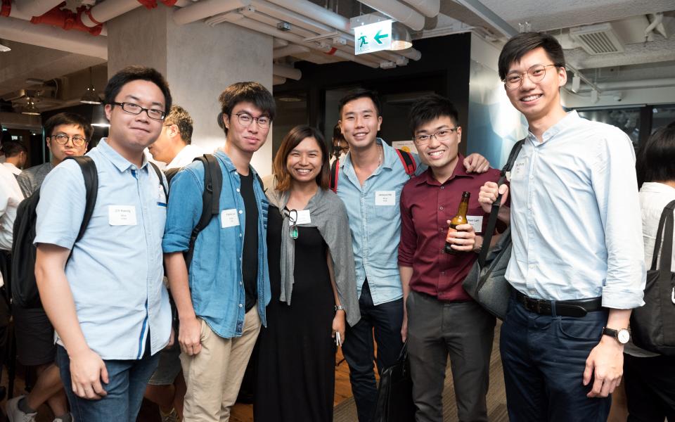 Roy (first right) reunited with his engineering schoolmates at 2017 Engineering Alumni Summer Social Mixer. 