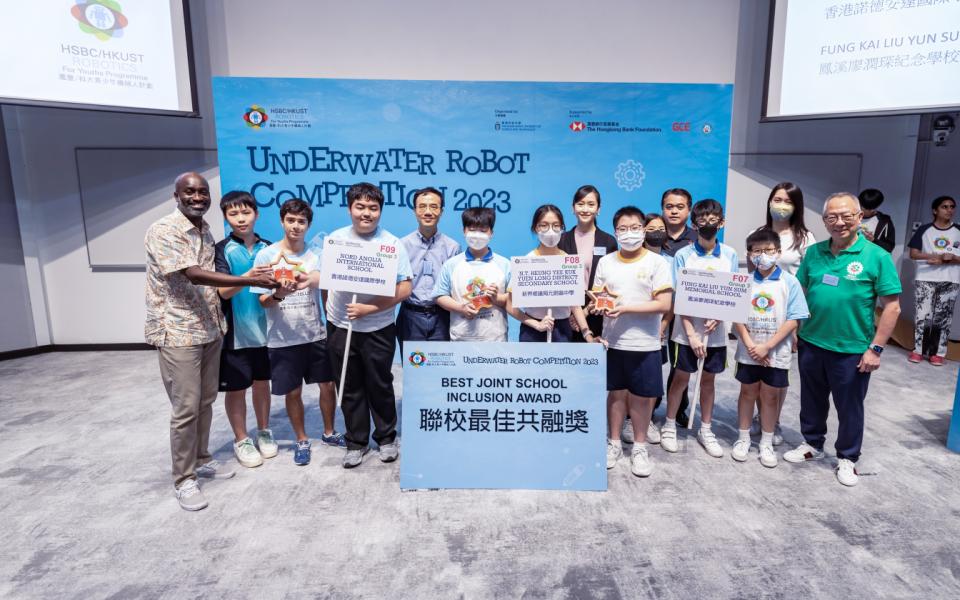 The Best Joint School Inclusion Award went to N.T. Heung Yee Kuk Yuen Long District Secondary School, Nord Anglia International School Hong Kong, and Fung Kai Liu Yun Sum Memorial School.