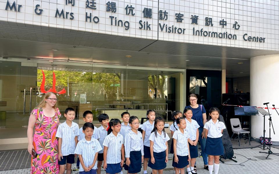 Clearwater Bay School children were invited to perform at the event 