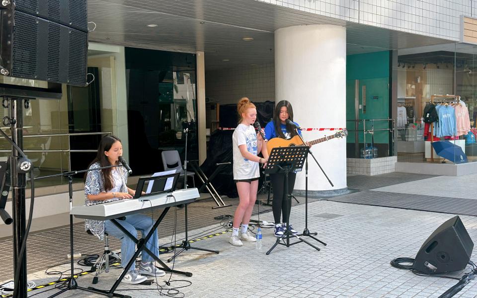 We are grateful to have the school band from International Christian School performing at the event