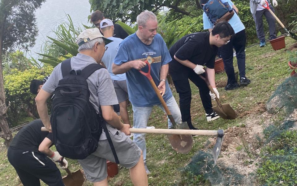 The university community took proactive measures to save the saplings.