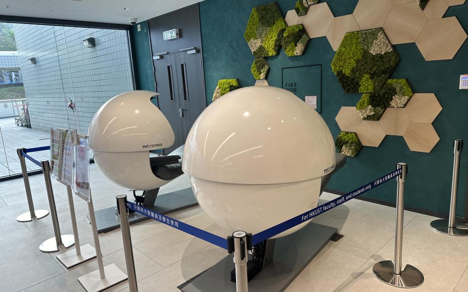 The nap pods are from a funded project by the “Sustainable Smart Campus as a Living Lab” initiative, aiming on improving students’ cognitive and mental functioning. 