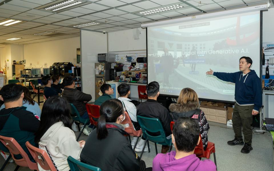 Participants learned about the use of generative AI technology in teaching at the Undergraduate Student-initiated Experiential Learning (USEL) Lab.