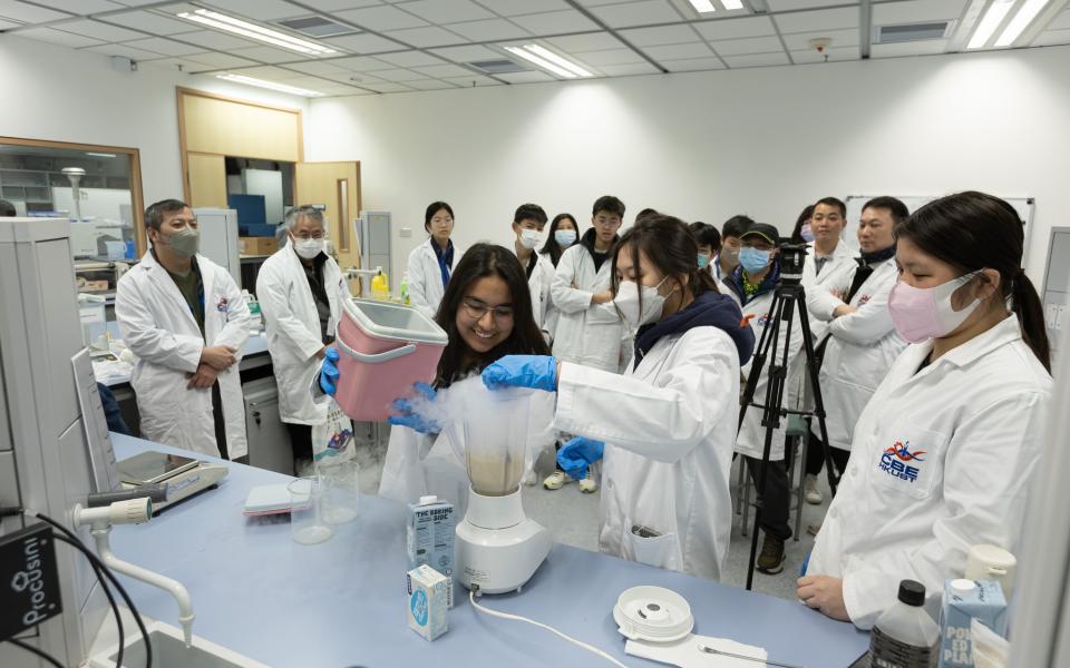 Participants carried out experiments at the Food Technology Lab of the Department of Chemical and Biological Engineering.