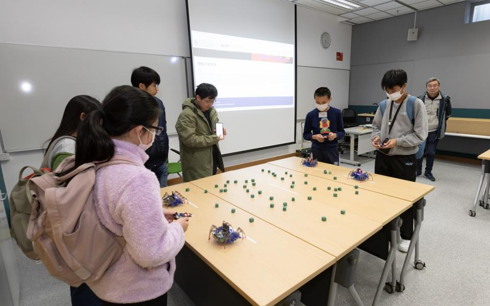 Participants took part in hands-on robotics activities.