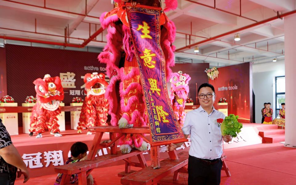 Dr. Louis Lam at the opening ceremony of Active Tools’ Taishan plant in July 2023