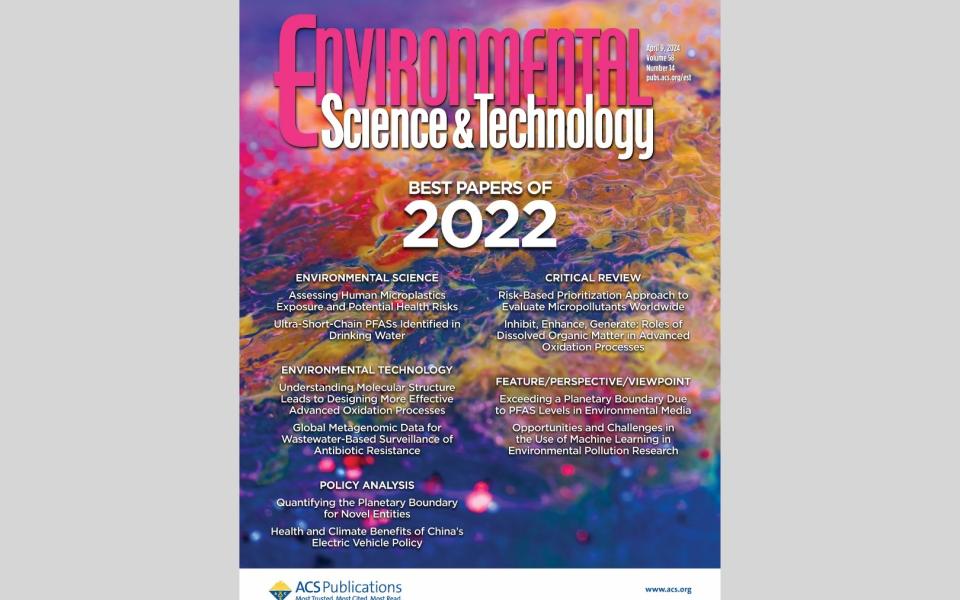 The Best Papers of 2022 were announced on the front cover of Environmental Science and Technology (Volume 58, Issue 14), which was published on April 9, 2024.