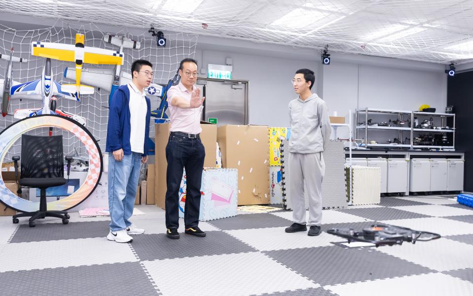 Controlling a drone at the Cheng Kar-Shun Robotics Institute