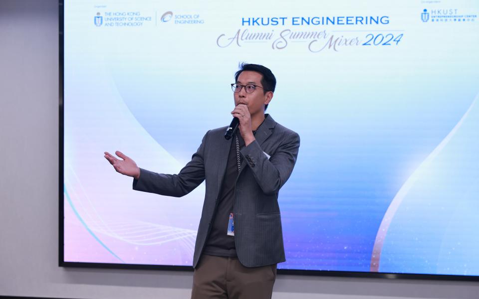 Mr. Ernest Ma, Associate Director, Acceleration, HKSTP, addressed the audience.