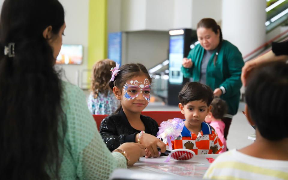 Kids’ face-painting activity held by the University Parents Community (UPC) 