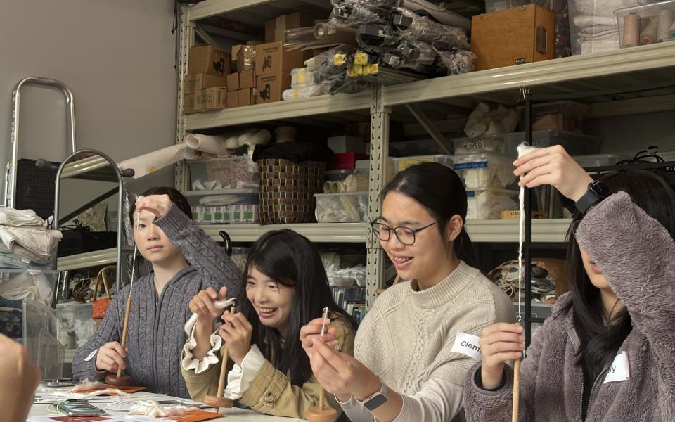 The training workshops took them on eye-opening visits to CHAT (Centre for Heritage, Art and Textile) at The Mills and HKRITA’s Open Lab, where the students learned about the sustainability issues of overproduction and overconsumption in the clothing industry.