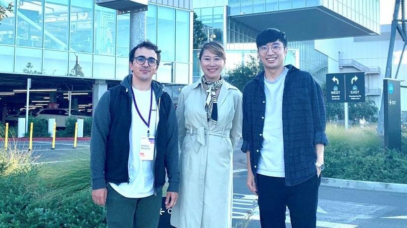   (From left) Andrea Madotto, Prof. Pascale Fung and Wu Chien-Sheng