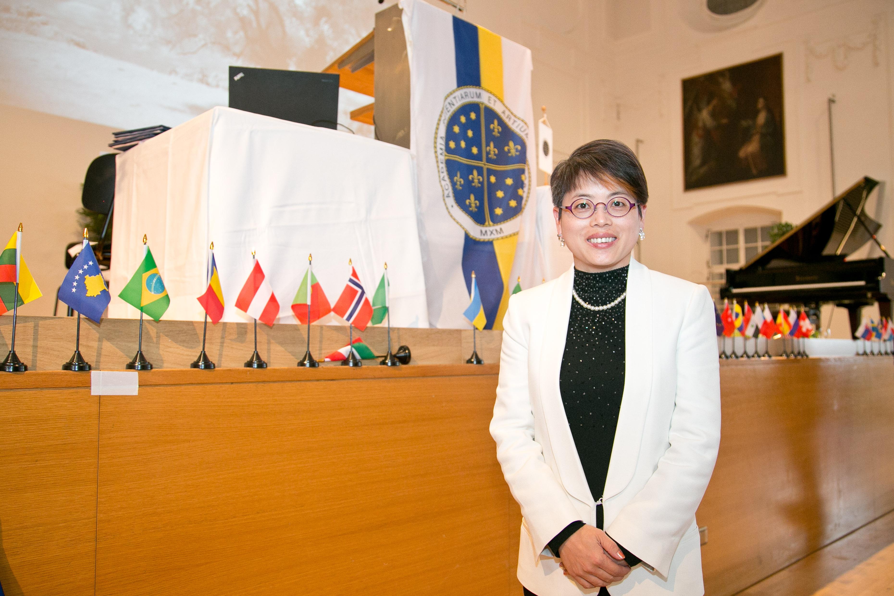 Prof Irene Lo at the inauguration for European Academy of Sciences and Arts on 7 Mar.