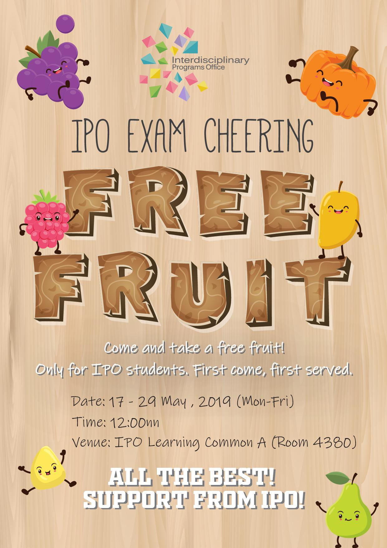 Exam Cheering Free Fruit Giveaway