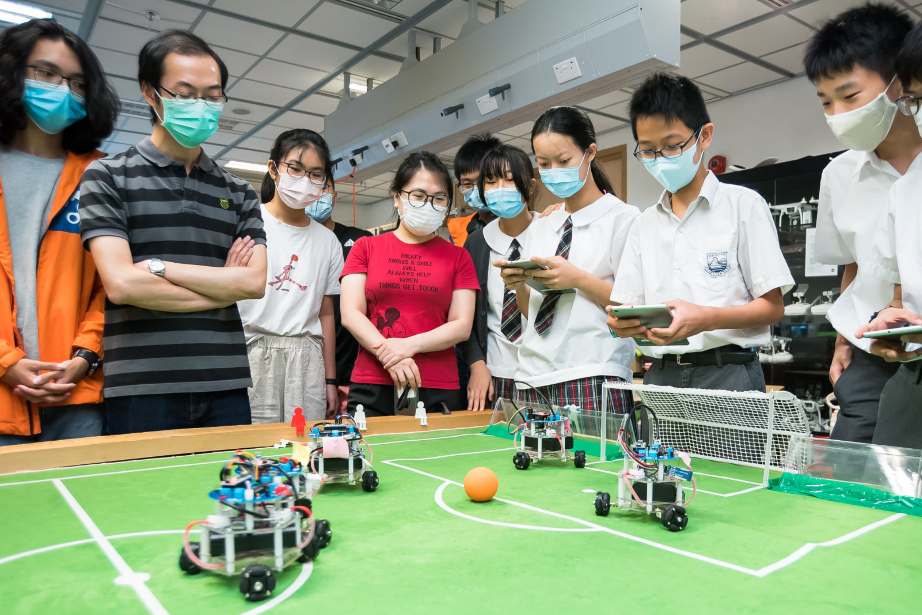 Participants go into action at a pilot workshop. 